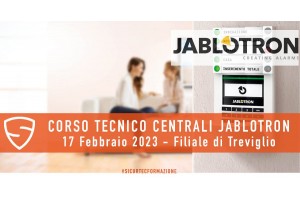 Jablotron programmazione centrali: iscriviti al corso presso la Filiale di Treviglio